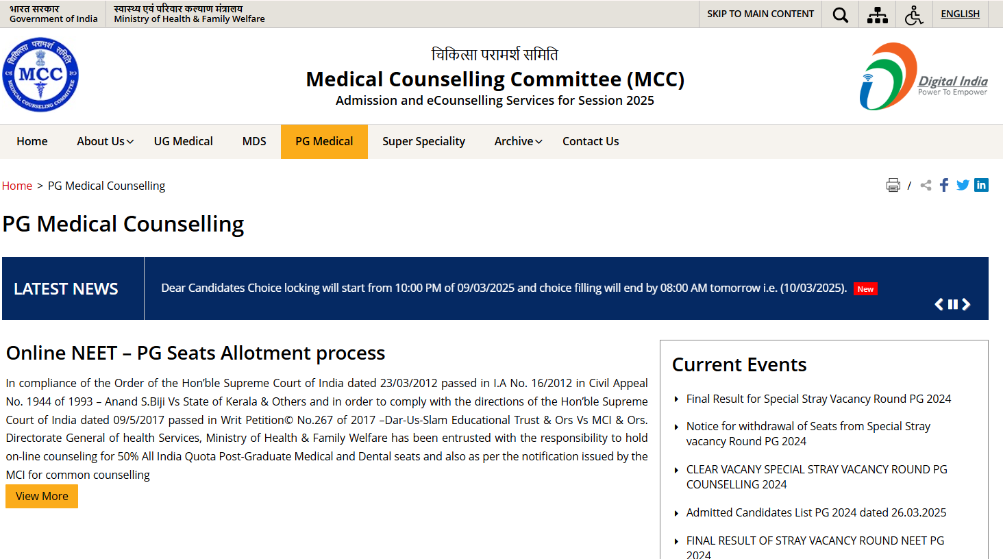 NEET PG 2025: MCC to Announce Counselling Dates Soon at mcc.nic.in; Admission Details Here