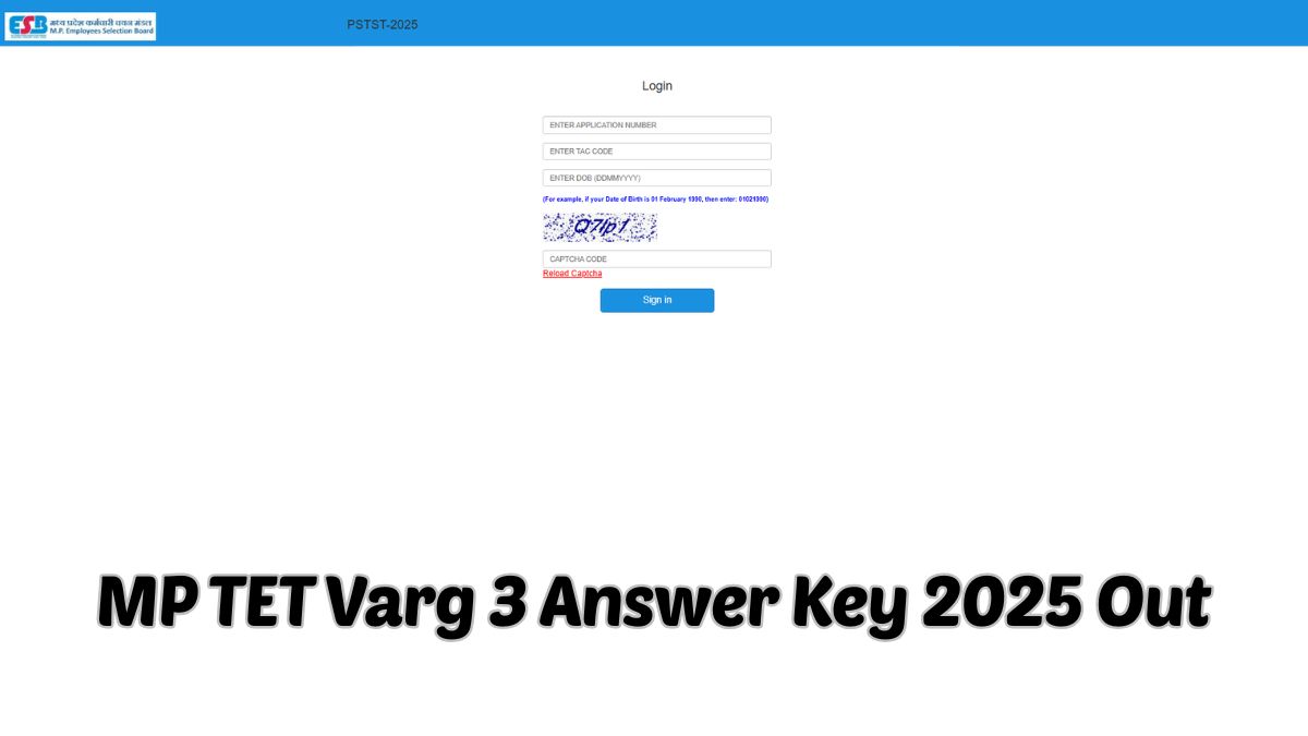 MP TET Varg 3 Answer Key 2025 OUT:  एमपी प्राइमरी टीचर उत्तर कुंजी जारी, अभी यहां से डाउनलोड करें PDF