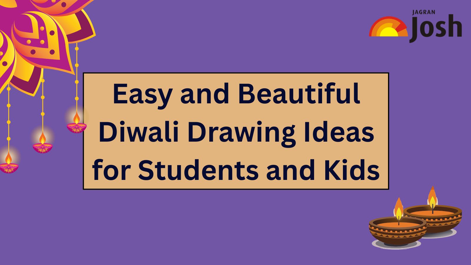 Easy and Beautiful Diwali Poster Drawing Ideas for School Students and Kids
