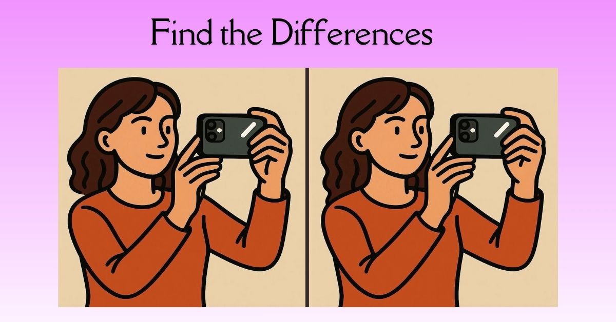 Spot the 3 Differences in Girl Clicking Pictures Beat the 23-Second Challenge!