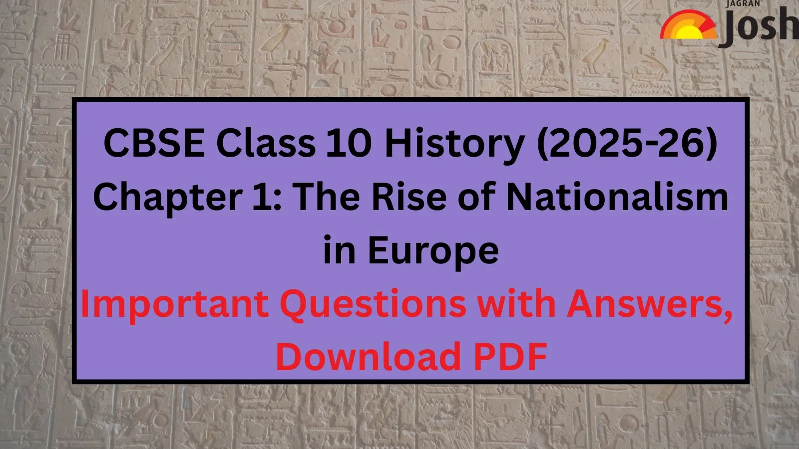 Class 10 History Important Questions with Answers PDF