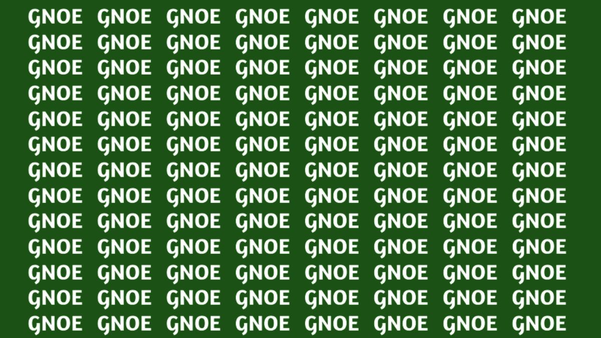 If you possess HD-Eye Vision with 140+ IQ Level, Then Find the “GONE” word among the “GNOE” Words Brain Teaser Visual Word Puzzle Series