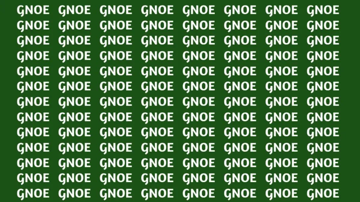 Find the “GONE” word among the “GNOE” Words Brain Teaser Visual Word Puzzle Series