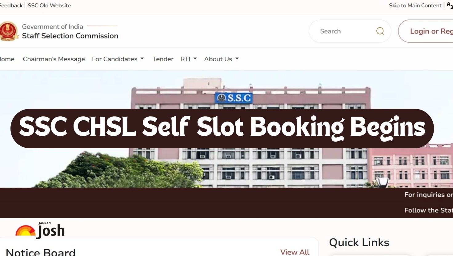 SSC CHSL Exam Date 2025 OUT: CHSL Self Slot Booking Begins at ssc.gov.in, Check Steps Here
