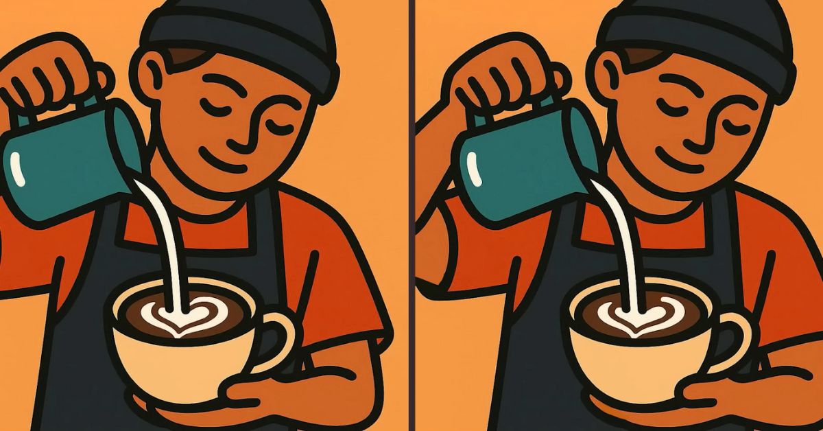 Spot the 3 Differences in Barista Making Coffee Beat the 31-Second Challenge!