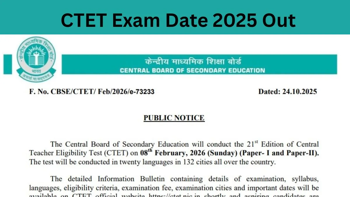 CTET Exam Date