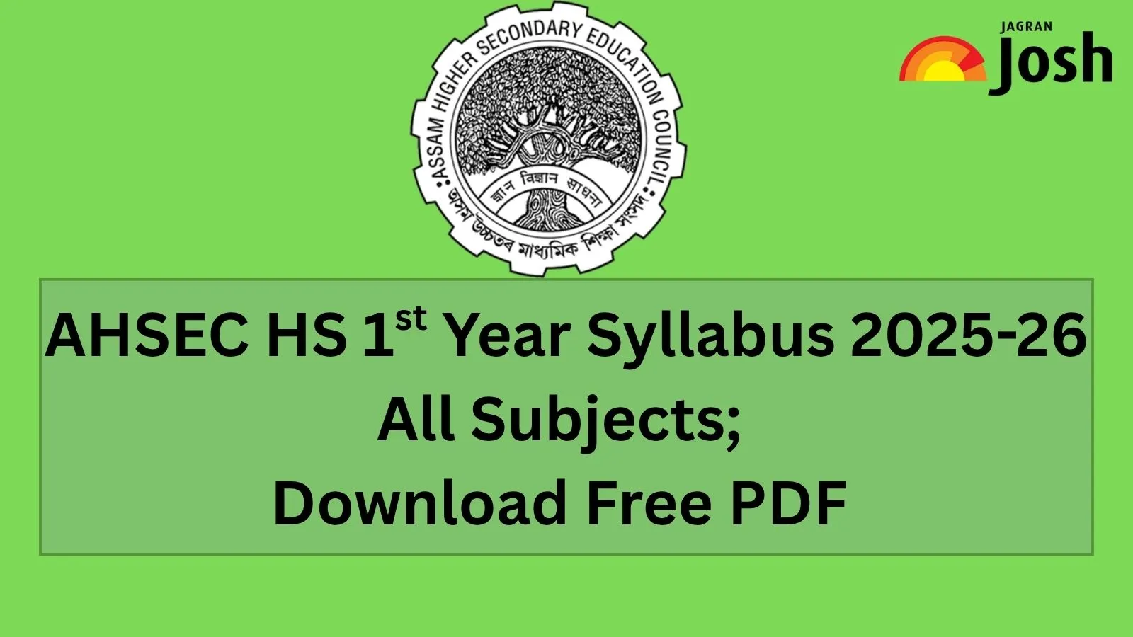 AHSEC HS 1st Year Syllabus 2025-26