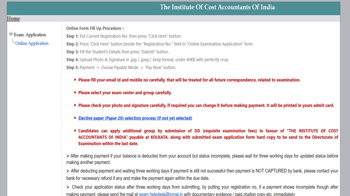 ICMAI CMA December 2025 Application Correction Facility Open, Make Changes at icmai.in Until Oct 26