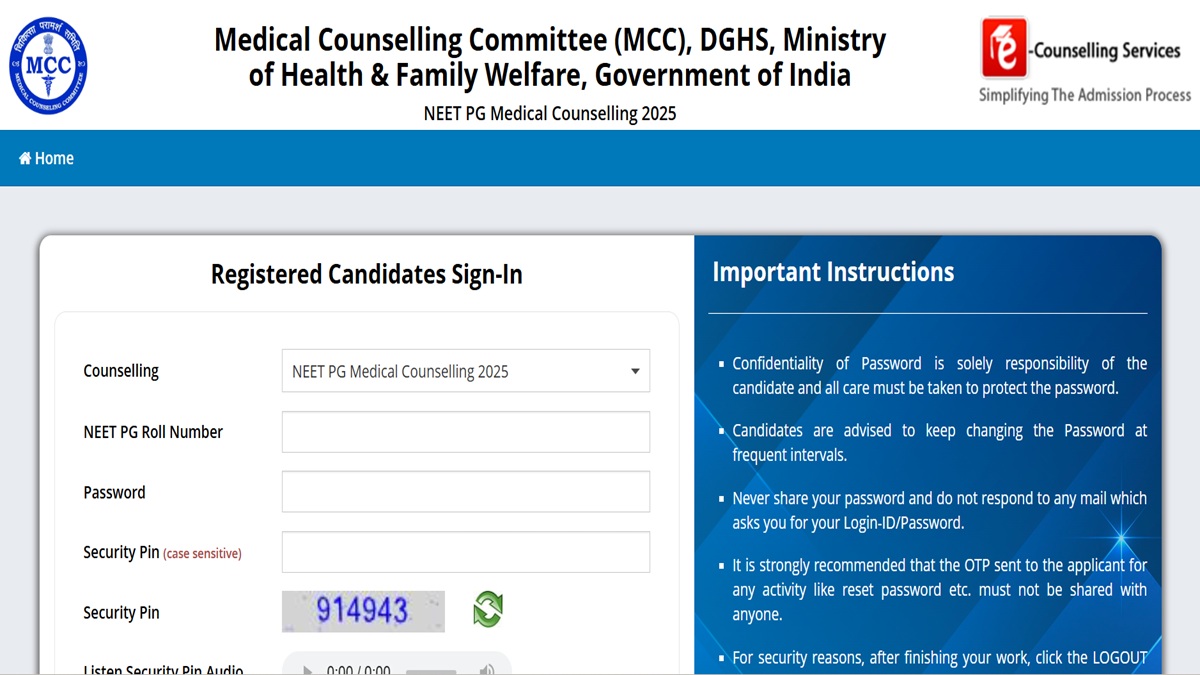 NEET PG 2025 Counselling Registrations Underway, Complete Schedule Expected Soon