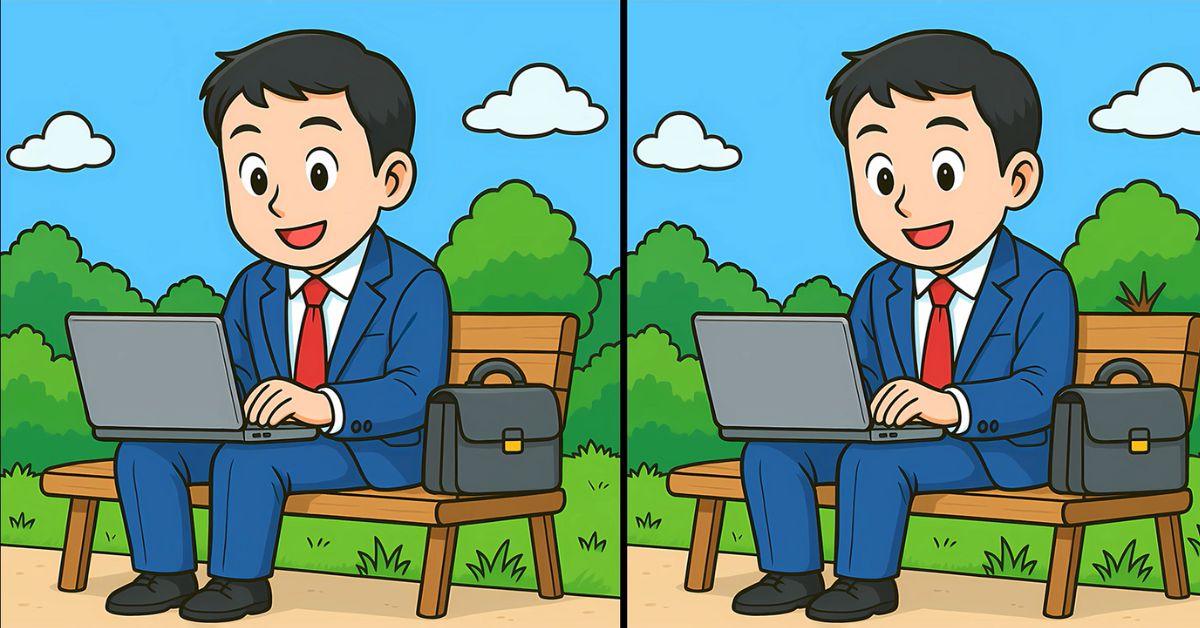 Spot the 3 Differences in Man Working on Laptop Beat the 75-Second Challenge!