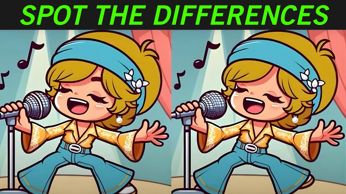 Can You Spot All 5 Differences in This Singing Girl Picture in 37 Seconds?