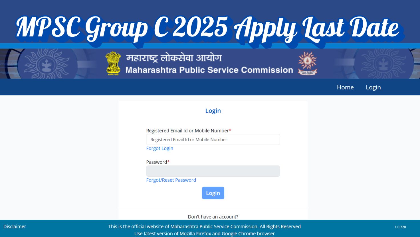 MPSC Group C Recruitment 2025 Apply Online Last Date Today, Register Now for 938 Clerk and Other Posts at mpsc.gov.in