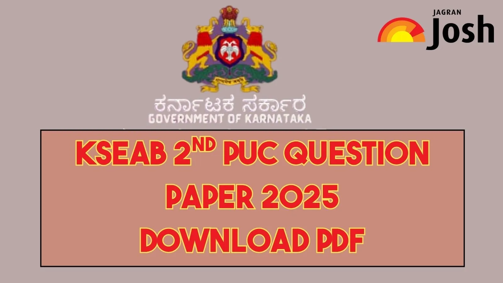 2nd PUC Karnataka question paper 2025