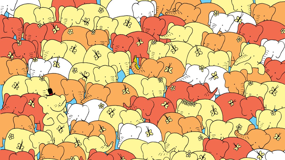 This Brain-Numbing Puzzle Will Reveal Your Visual Prowess In 28 Seconds! Can You Find A Tiny Heart Hidden Among Elephants?