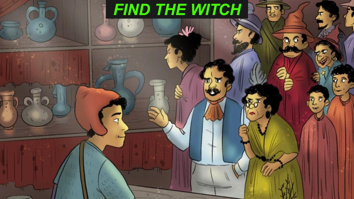 Optical Illusion: Find the witch in this Halloween-themed picture in 7 seconds. 95% will fail!