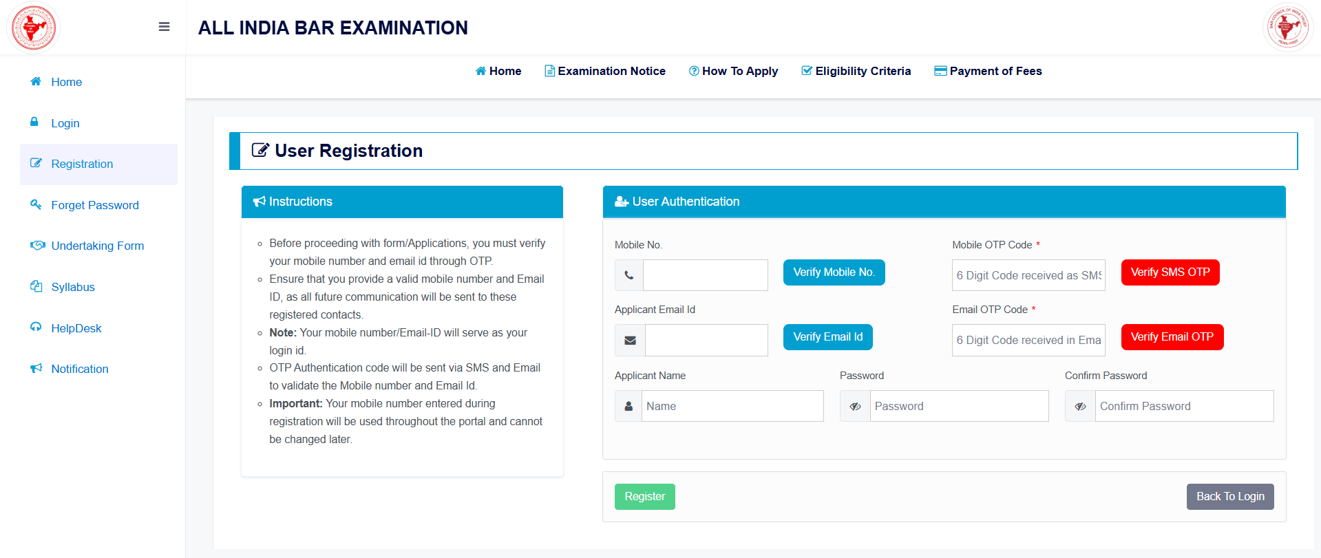 AIBE 20 Registration Last Date Tomorrow; Register at allindiabarexamination.com