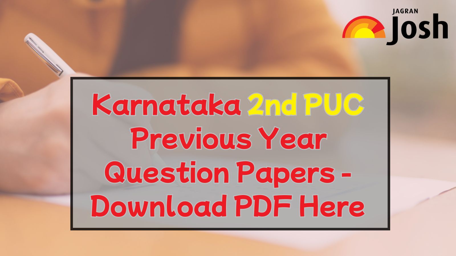 Karnataka 2nd PUC Previous Year Question Papers: Download Free PDF Here