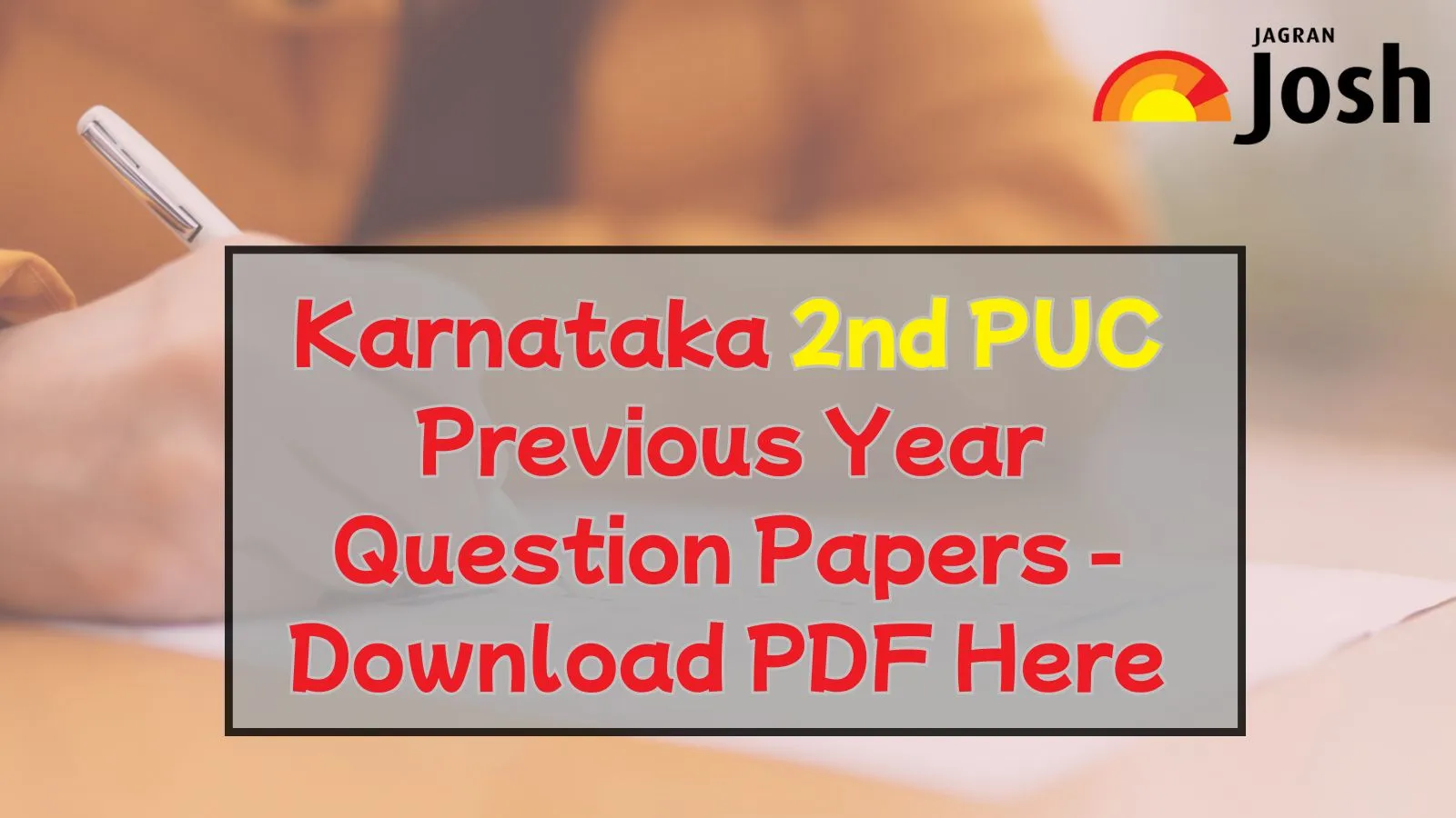 Karnataka 2nd PUC Previous Year Question Papers