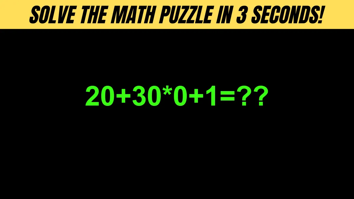 Solve the math puzzle in 3 seconds