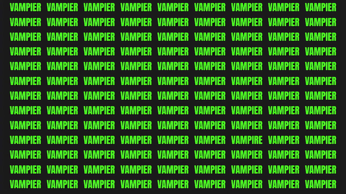 Visual Illusion: Only 1% with Hawk Eyes can find “VAMPIRE” in 5 seconds!