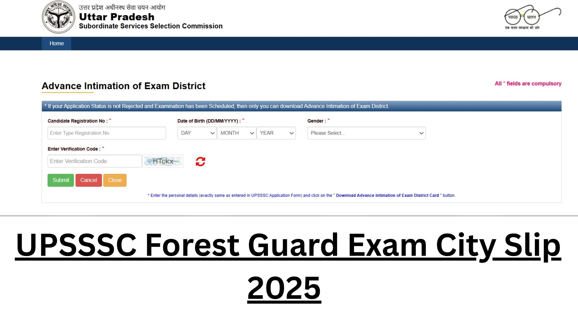 UPSSSC Forest Guard Exam City Slip 2025 OUT: यूपी फॉरेस्ट गार्ड परीक्षा सिटी स्लिप upsssc.gov.in पर जारी, ये रहा Direct Link