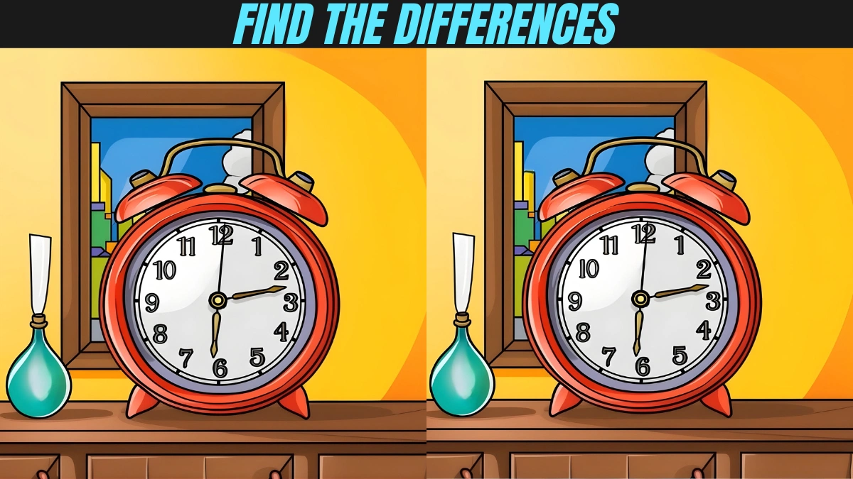 Only Eagle Eyes Can Spot All 3 Differences in This Clock Picture in 27 Seconds!
