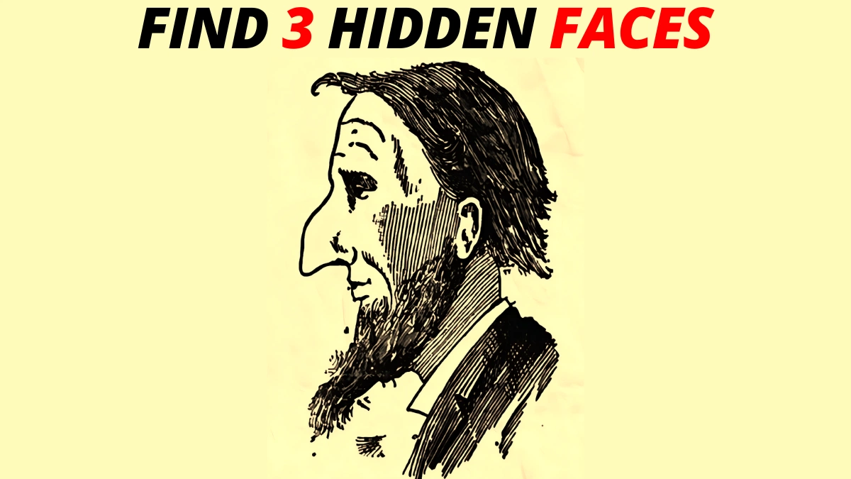 Optical Illusion: Only 1% with High Visual Acuity Can Find 3 Hidden Faces in 11 Seconds!
