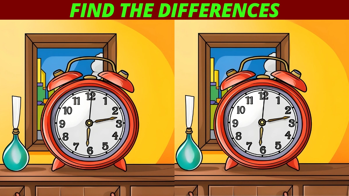 Only Eagle Eyes Can Spot 3 Differences in Clock Pictures in 27 Seconds!
