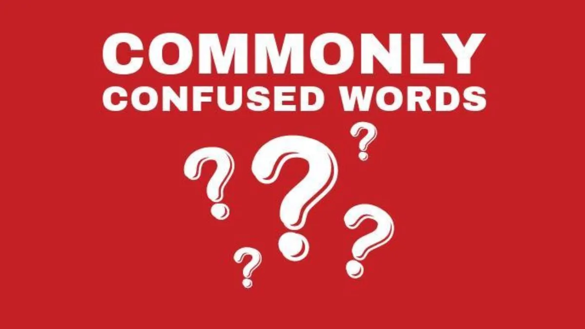 Commonly confused word pairs in English
