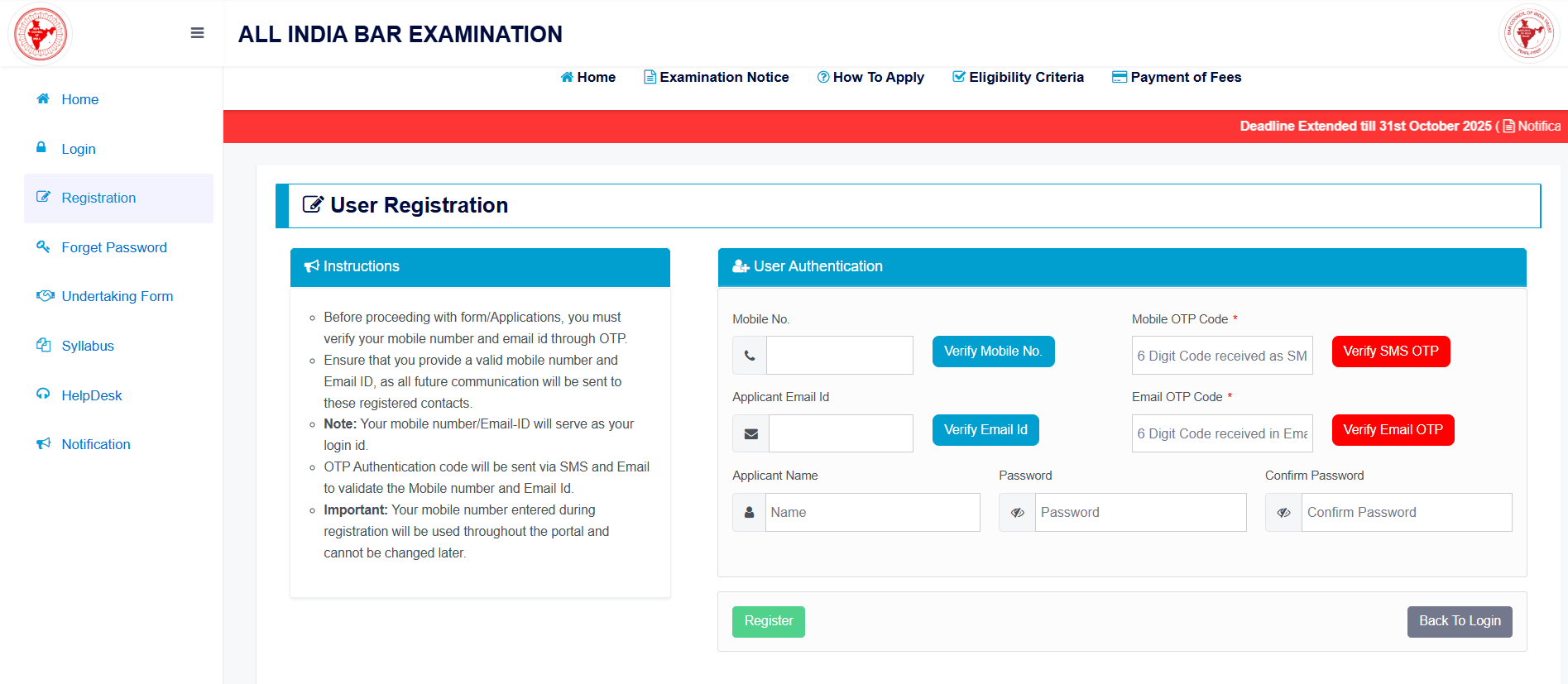AIBE 2025 Registration: Last Date to Register TODAY at allindiabarexamination.com; Check How to Register and Edit Form Here