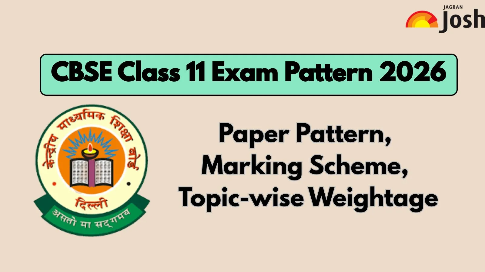 Get here detailed CBSE Class 11 Exam Pattern with marking scheme