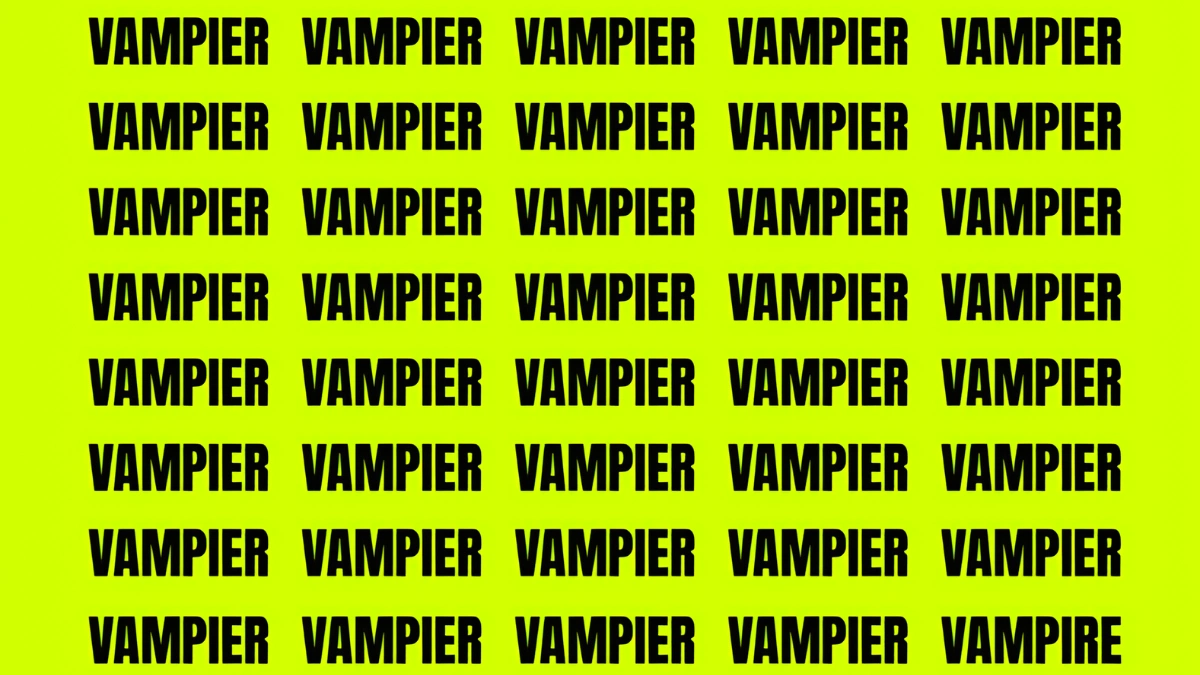 Visual Illusion: Only 1% With Hawk Eyes Can Spot “VAMPIRE” in 5 Seconds!