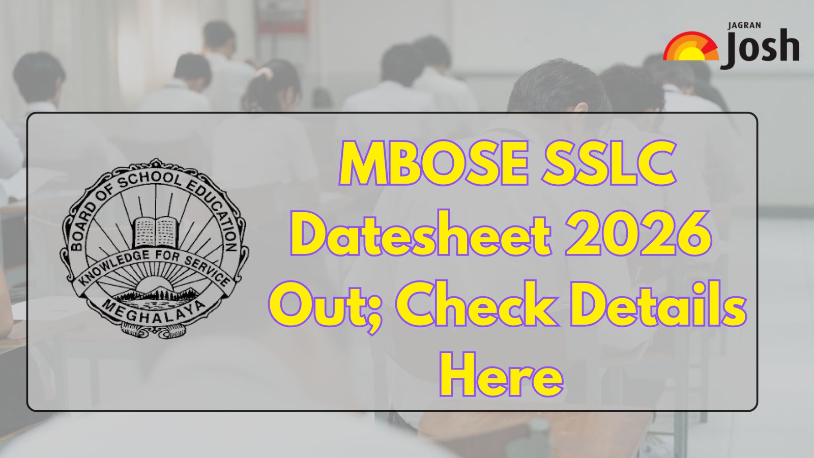 MBOSE SSLC Routine 2026: Download Meghalaya Board Class 10 Exam Date PDF; Check Exam Timings