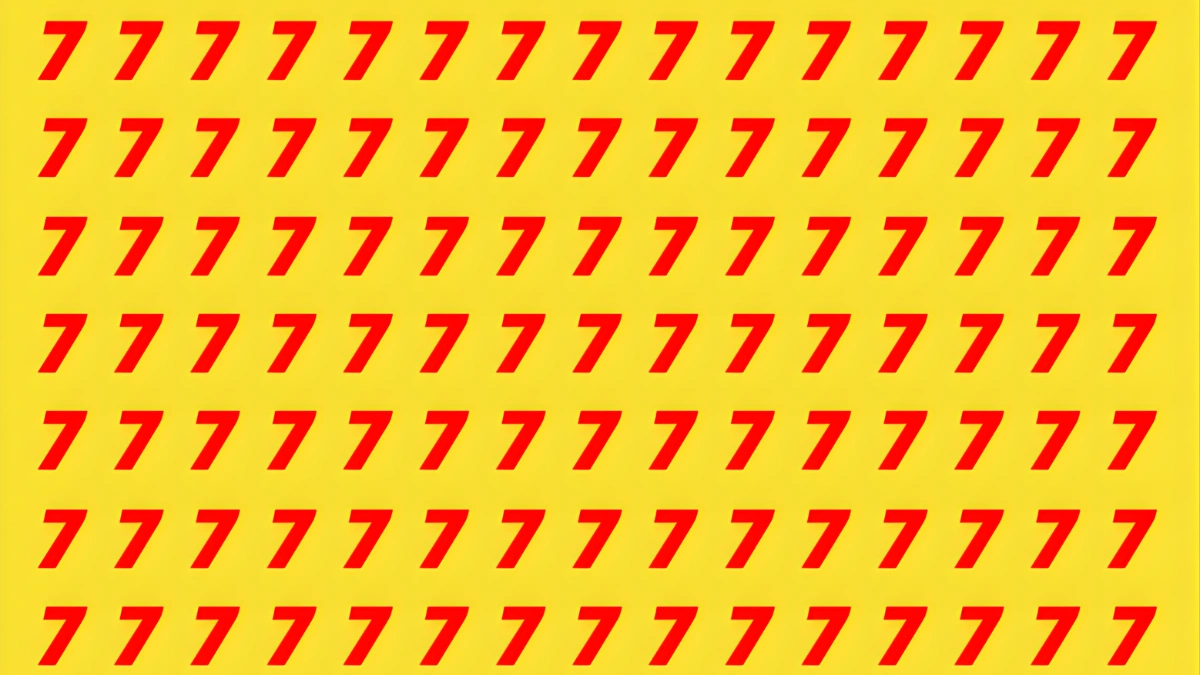 Visual Illusion IQ Test: Only 1% Can Spot 4 in the Sea of 7s in 7 Seconds!

