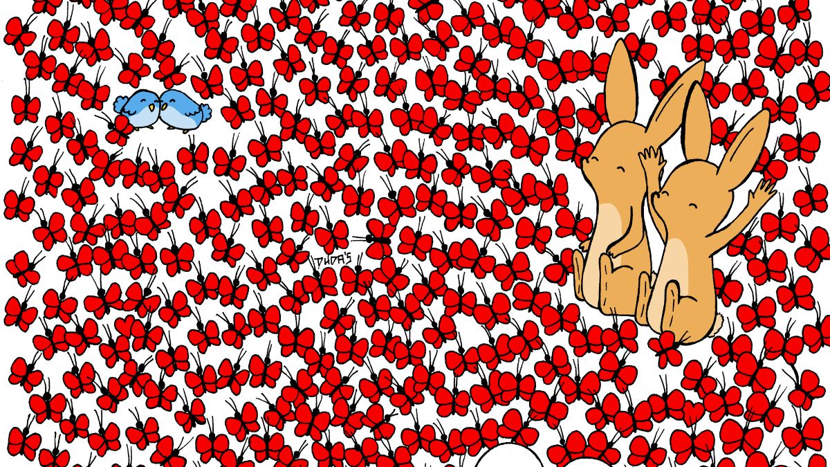 How Sharp Is Your Observation Power? Spot Three Hearts Hidden Among Butterflies In 25 Seconds!
