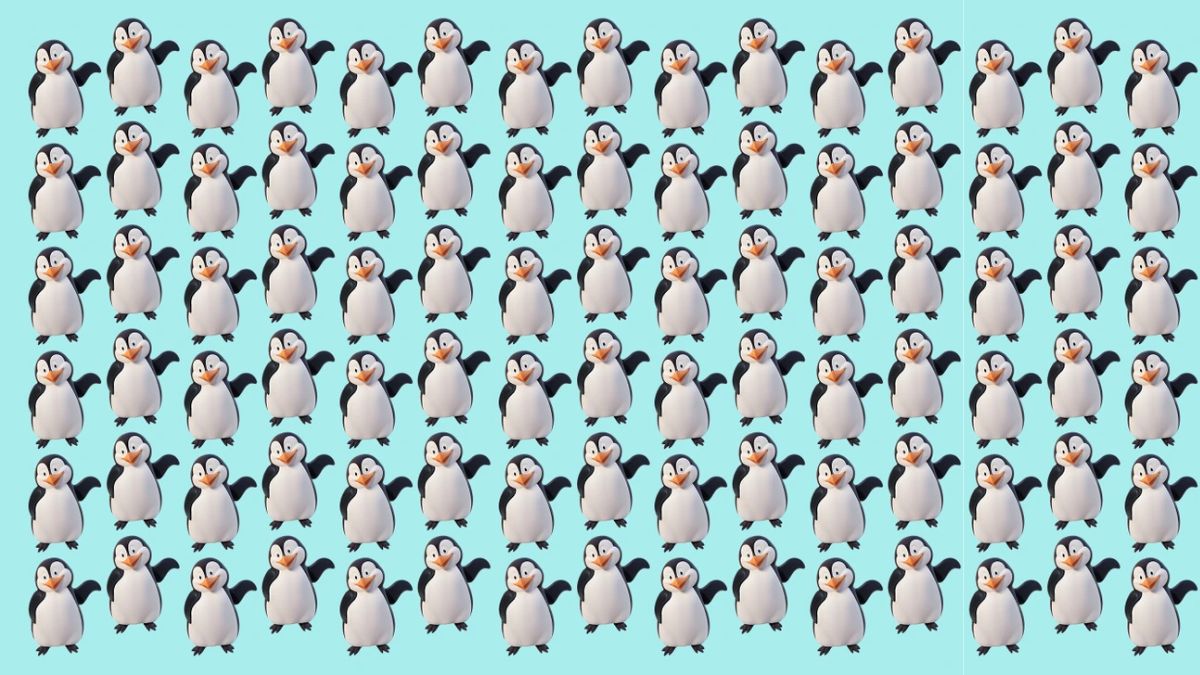 Only 1% out of 100 can find the hidden odd Penguin in this Optical Illusion Brain Teaser IQ Test