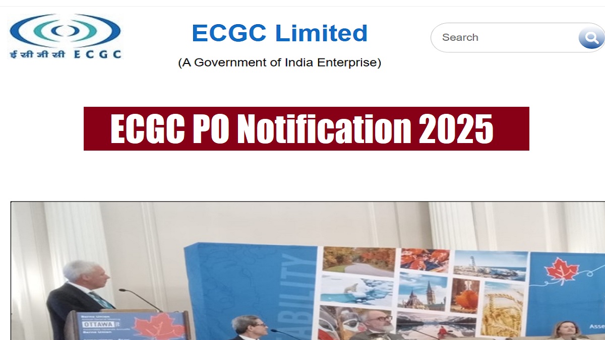 ECGC PO Notification 2025 Released, Apply Online Begins November 11th at ecgc.in