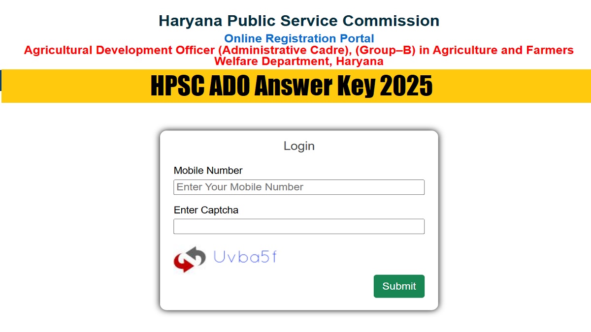 HPSC ADO Answer Key 2025 Released at hpsc.gov.in, Download Response Sheet PDF, Objection Link Here
