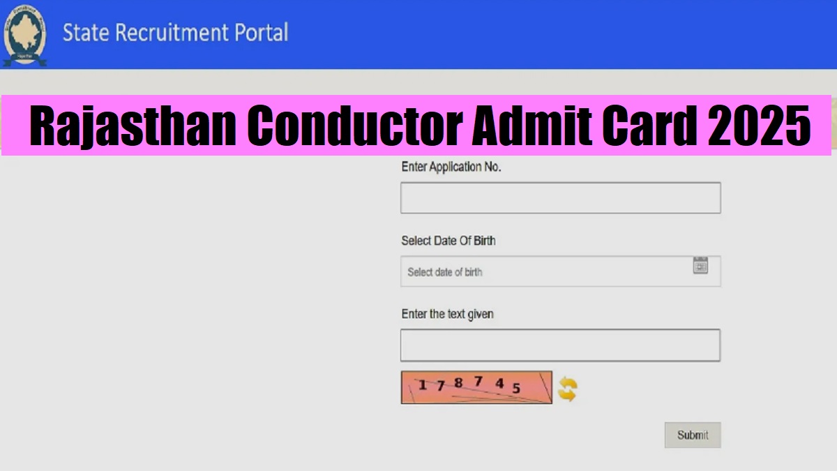 Rajasthan Conductor Admit Card 2025 Releasing Today at rsmssb.rajasthan.gov.in, Download Exam Hall Ticket - Link Here Soon