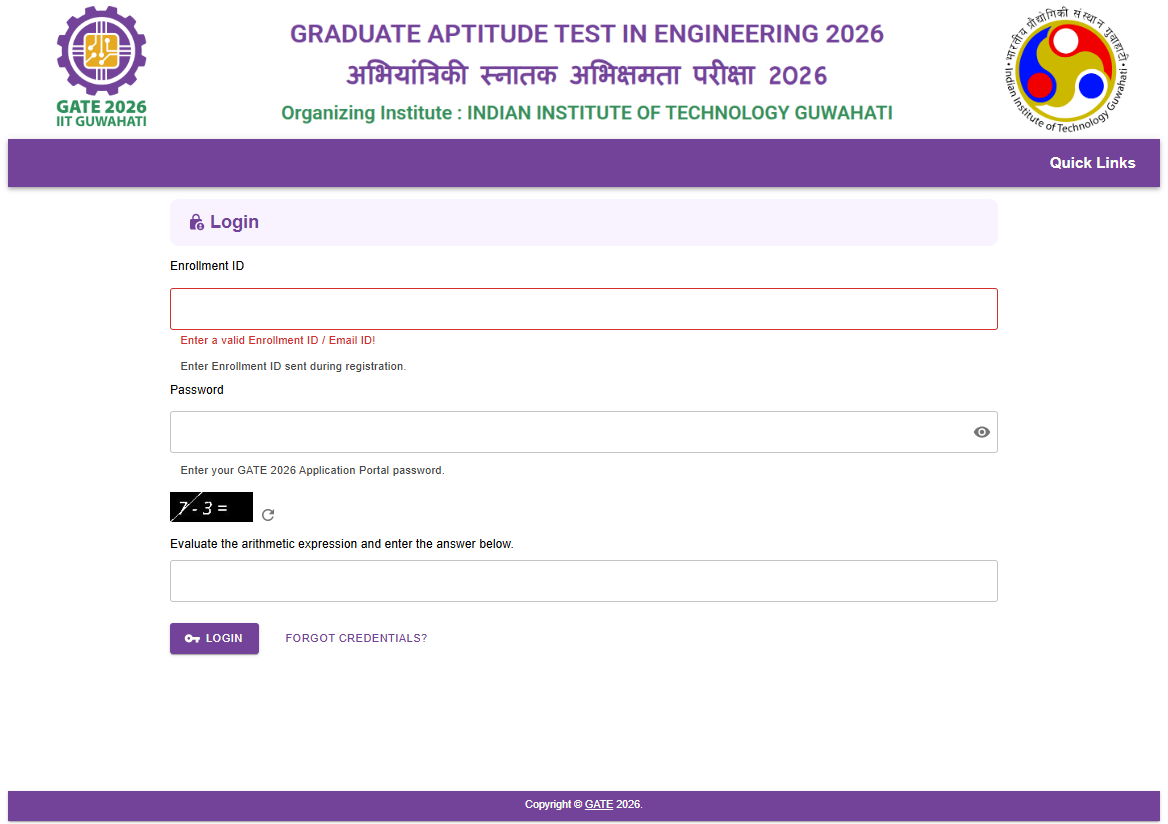 GATE 2026: Application Correction window Closes TODAY at gate2026.iitg.ac.in; Check Details Here
