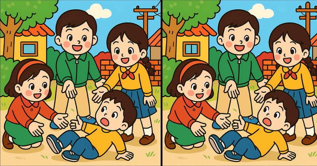 Spot the 3 Differences in Children Playing in the Park Beat the 23-Second Challenge!
