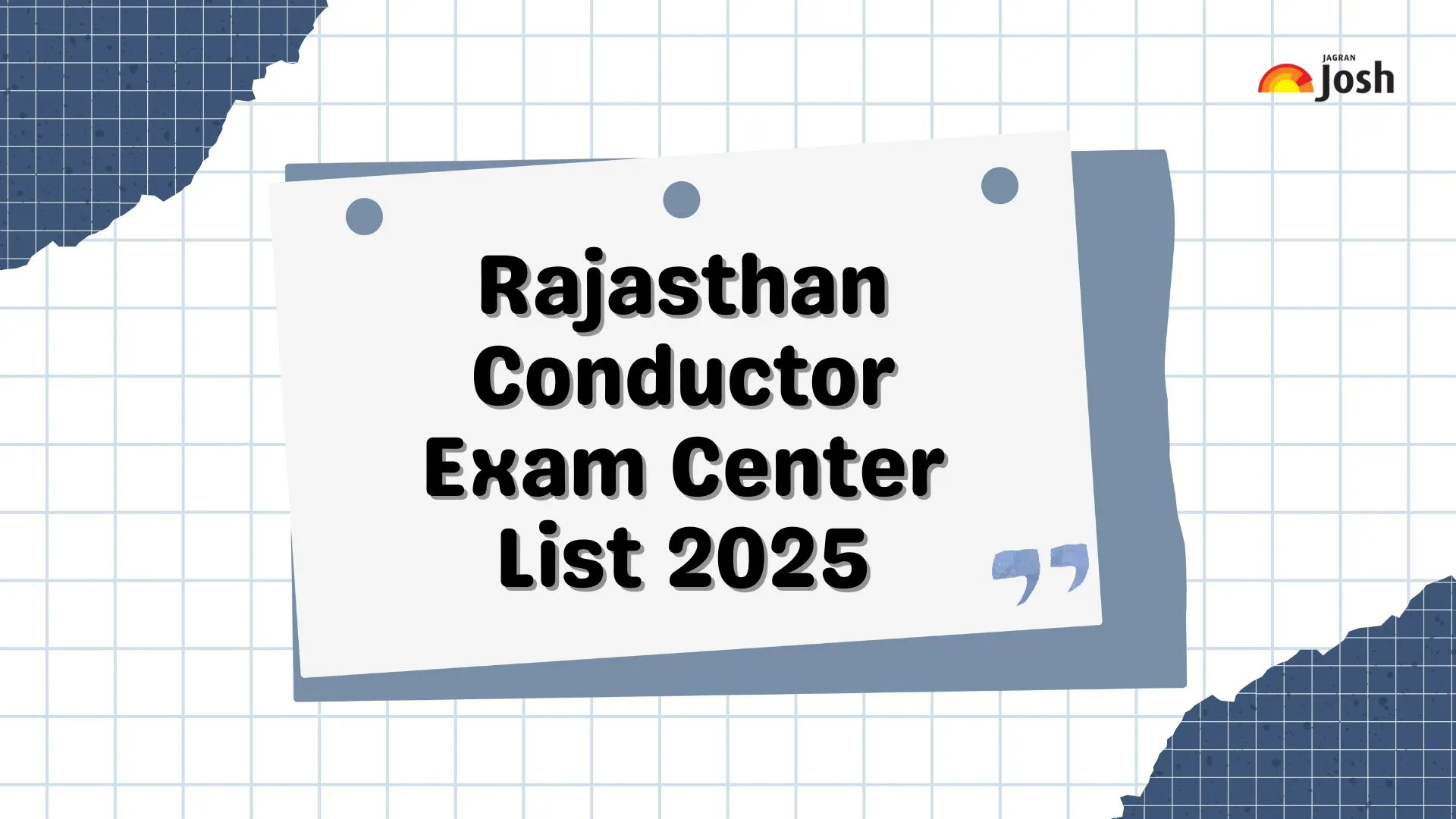 Rajasthan Conductor Exam Center List 2025