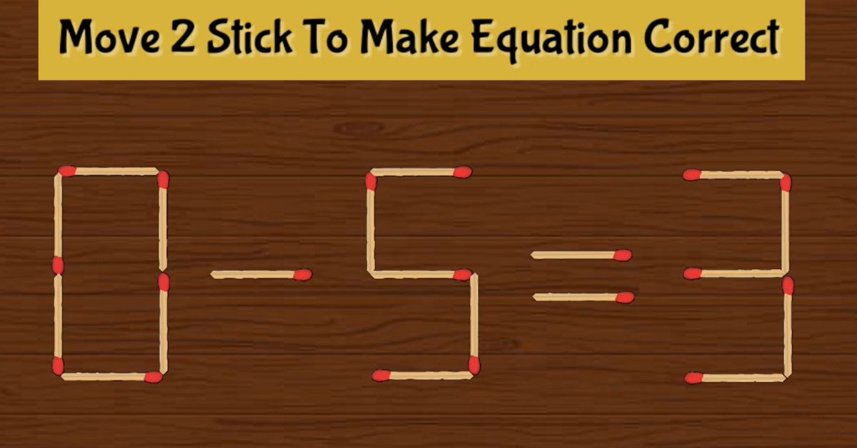 Can Your Mathematical Skills Solve this Amazing Matchstick Based Puzzle?