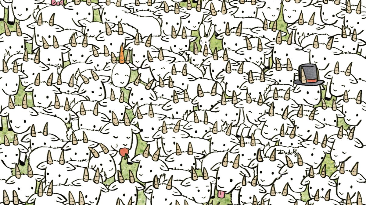 Is Your Brain Sharp Enough To Spot A Sheep Hidden Among Goats In 12 Seconds?