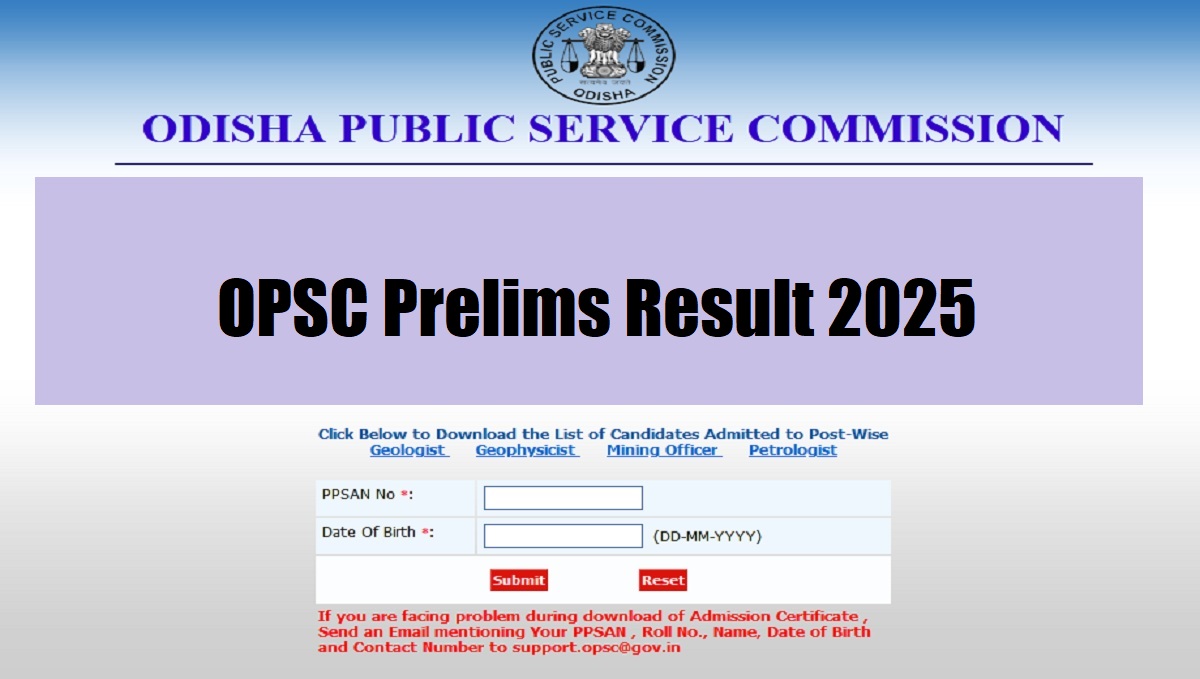 OPSC OCS Prelims Result 2025 Released at opsc.gov.in, Download Merit List PDF - Link Here
