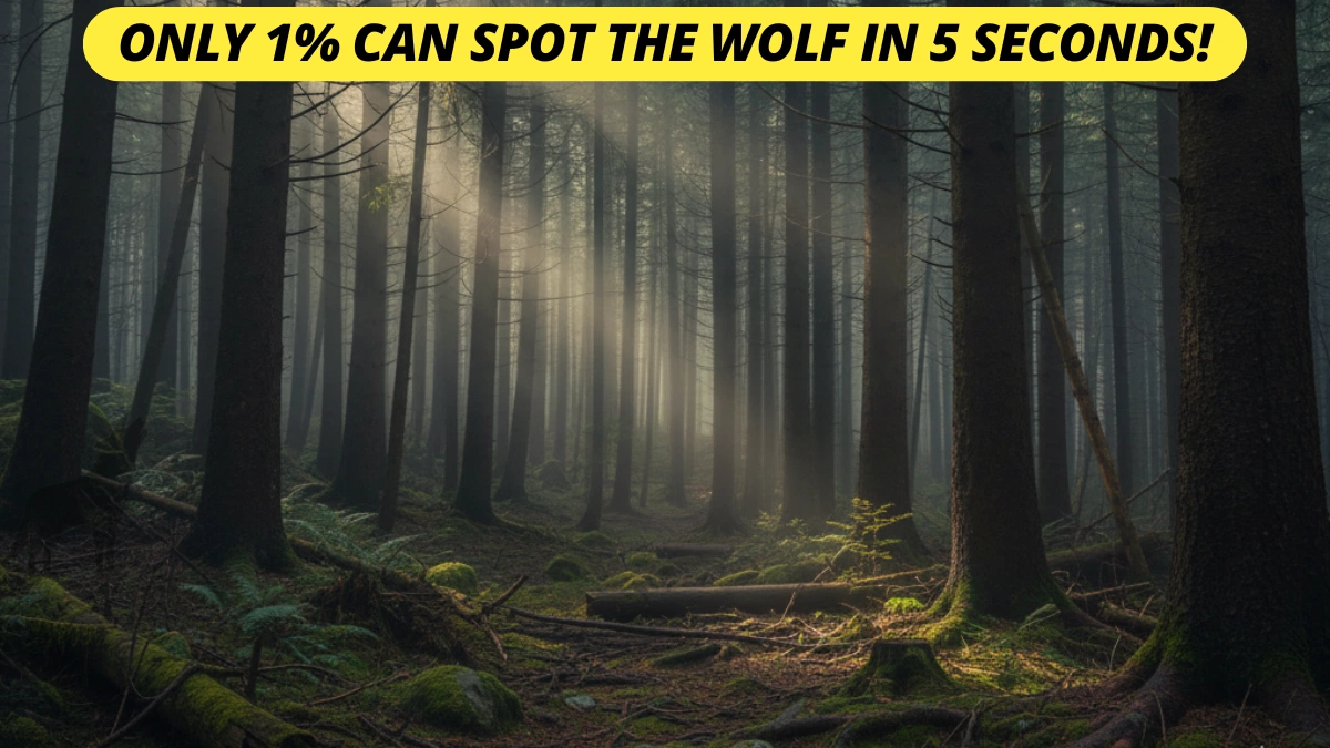 Optical Illusion Test: Only 1% can spot the hidden wolf in 5 seconds!
