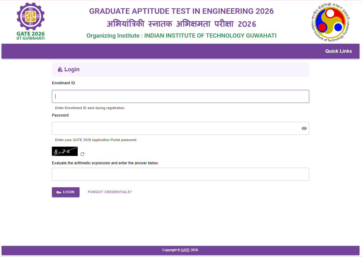 GATE 2026: Correction Window, Application Rectification Last Date Today, Edit Details at gate2026.iitg.ac.in 