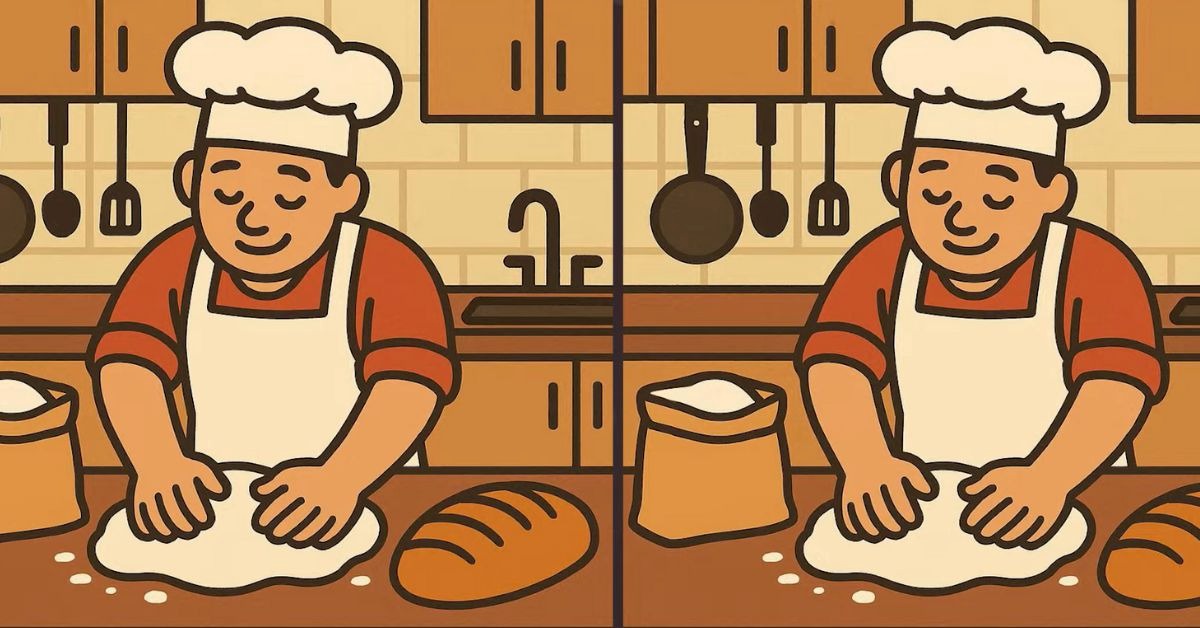 Spot the 3 Differences in Chef Kneading Dough Beat the 23-Second Challenge!