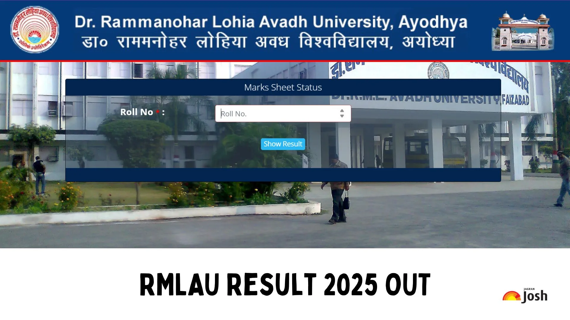 Dr. Rammanohar Lohia Avadh University Result 2025 OUT