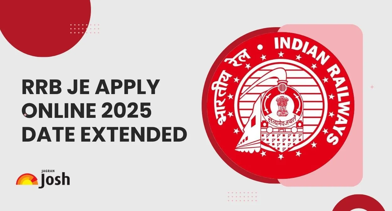 RRB JE Apply Online 2025 Last Date Extended